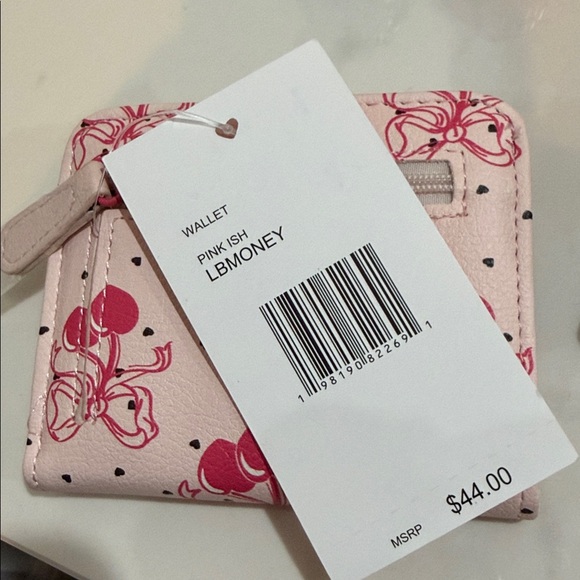 BETSEY JOHNSON Cherry Heart Bow Pink Wallet 🍒 - Picture 6 of 6